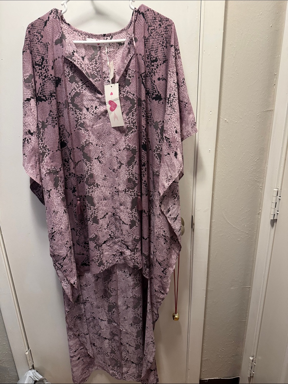 Buddy Love Lavender Snake-Print Swim Coverup(10)